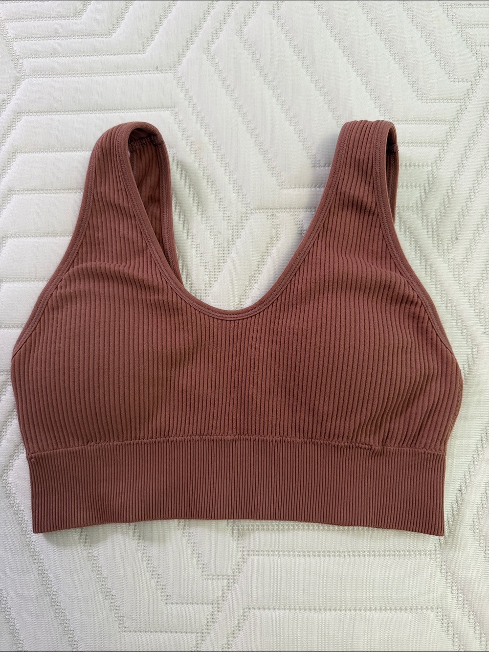Aerie Ribbed Scoop Sports Bra - Mauve